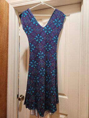 Luna Claire New Small Purple Turquoise Dress